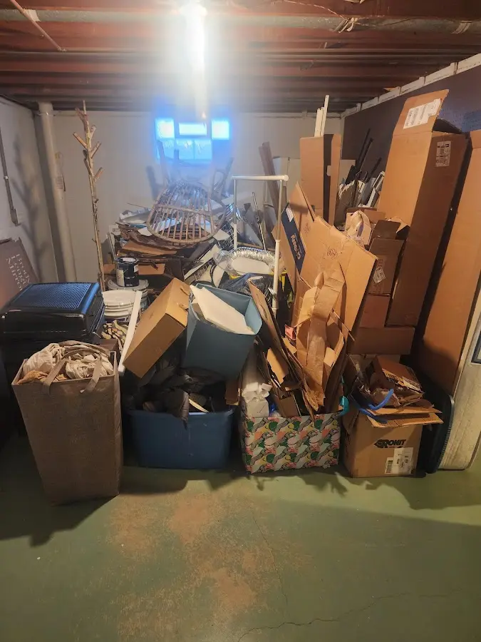 Roll-off dumpster container at job site for Roll Off Dumpster Rental in Wake Village